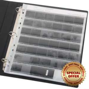 SMZhomeone Pack of 50 negative pages acid-free black and white colour film slide preserver pages negative storage pockets single negative in format (120 one pack of 50)