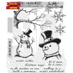 Tim Holtz Cling Rubber Stamps - Mr Frostie CMS499