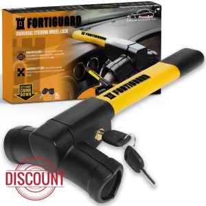 Xtremeauto FORTIGUARD Steering Wheel Lock - Heavy Duty Anti-Theft Car Lock Device