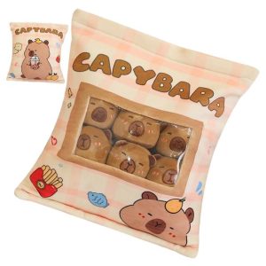 Snack Pillow Plush - Capybara Stuffed Animal Cushion | Removable Stuffed Animal Cushion