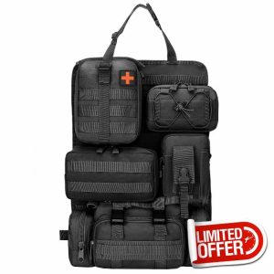 Refein Tactical Car Seat Back Organizer with 5 Detachable Storage Pouch