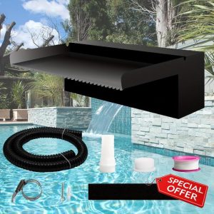 Weejian Pool Fountain Stainless Steel Pond Waterfall Spillway Kits for Indoor/Outdoor Decorative