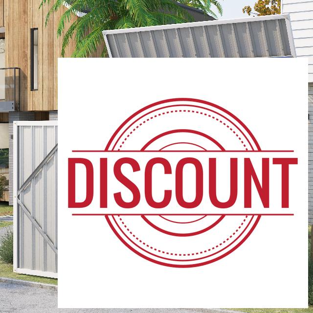 UNIONLINE Garden Storage Box| Metal Outdoor Shed with Double Door| Metal Tool Shed | 1.3m² 2m³ | Small Garden Shed | Galvanised Steel Garden Storage Box | White