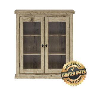 Teamson Home 25" Donovan Wall Cabinet with 2 Doors Light Oak