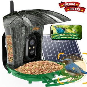 Smart Bird Feeder with Camera+7W Solar Panel