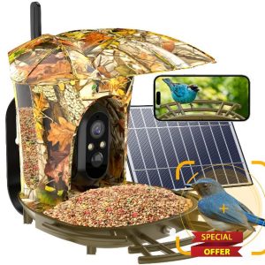 Smart Bird Feeder with Camera+7W Solar Panel