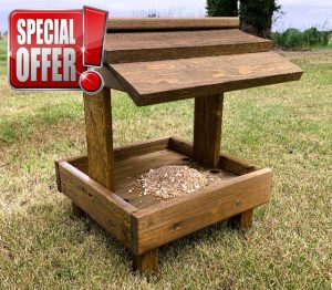 Wooden Wild Bird Ground Feeder Bird Table Feeding Tray