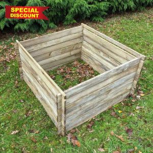 1575-373L Wooden Compost Bin | 4 Sizes (Brown