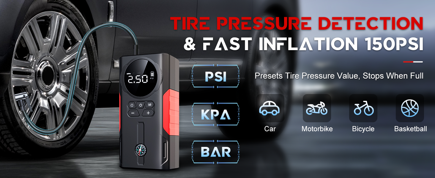 Portable Car Battery Booster Jump Starter