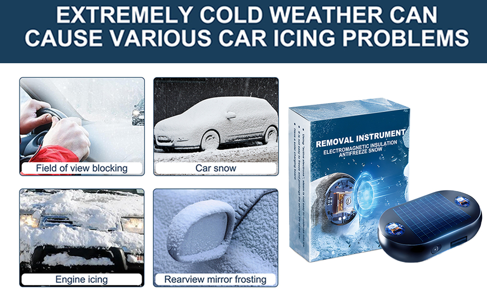 electromagnetic wave anti freezing and snow removal device