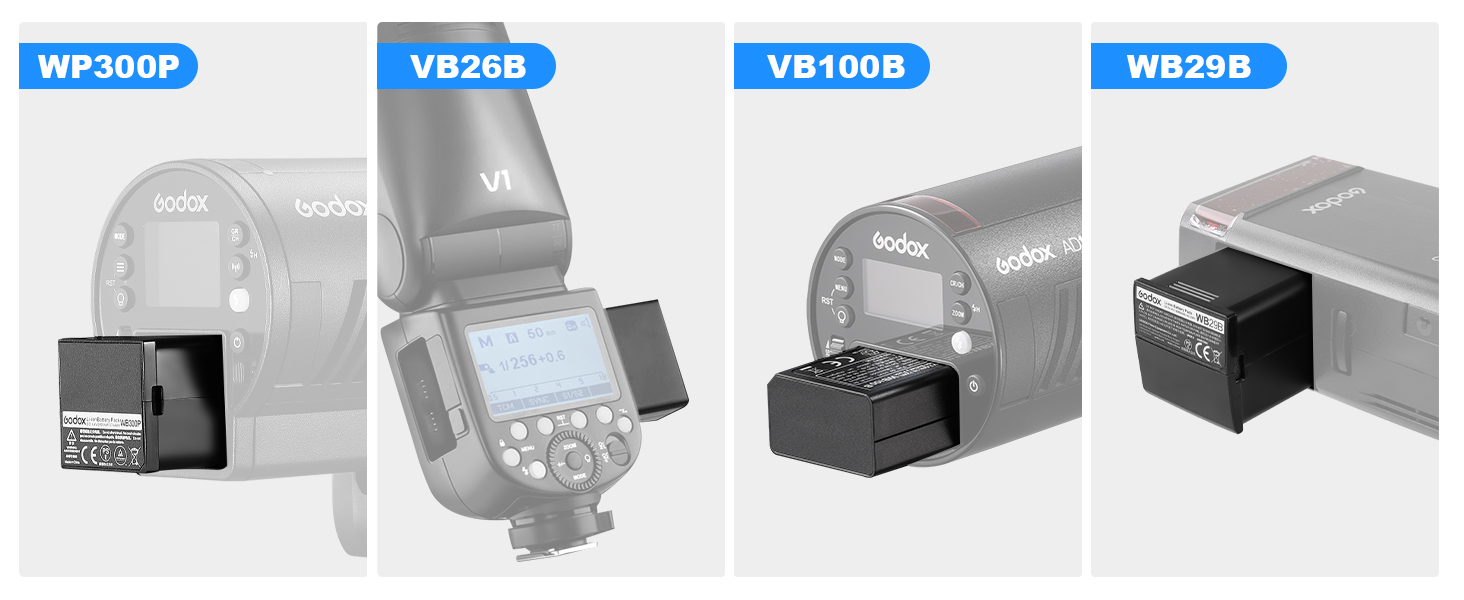 Godox WB300P AD300PRO Battery WB300P Battery 14.4V/2600mAh for Godox AD300PRO Round Flash
