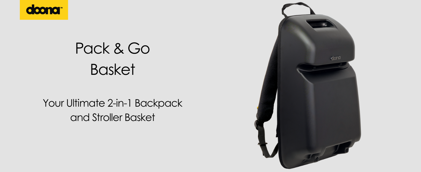 Doona Pack and go basket can also be used as a backpack to carry all your baby essentials