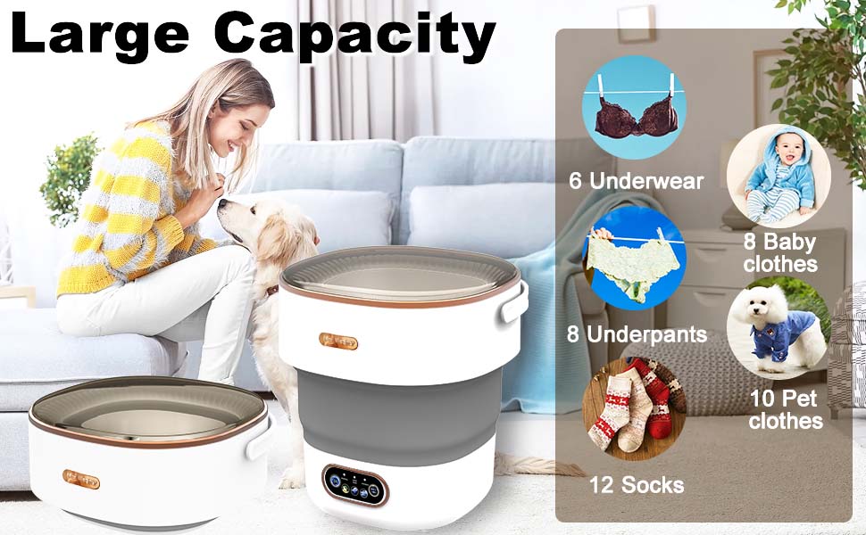 Portable Washing Machine, 13L New Model & Large Capacity,