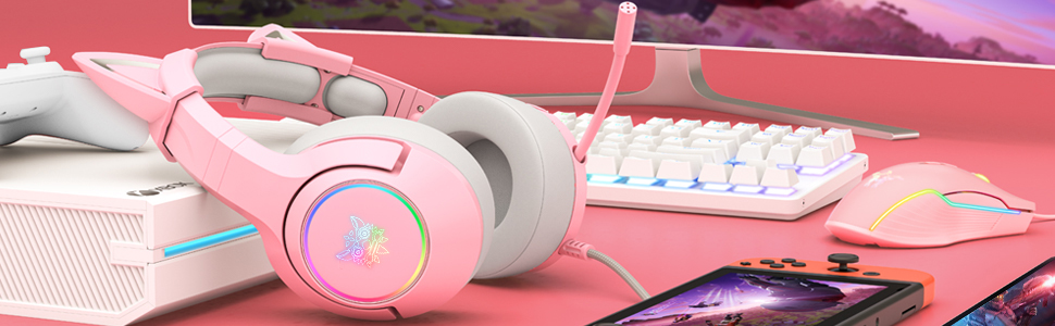pink gaming headset
