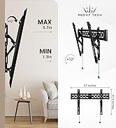 Tilt TV Wall Mount Bracket for Screens 32 to 85 Inches Flat and Curved TVs Full Motion, VESA 100x...