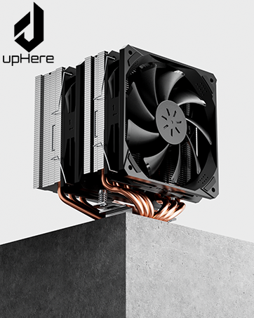 upHere gaming H85KC6 ARGB CPU Air Cooler, 85mm Height Low Profile CPU Cooler 6×Ф6mm Heatpipes, TD...