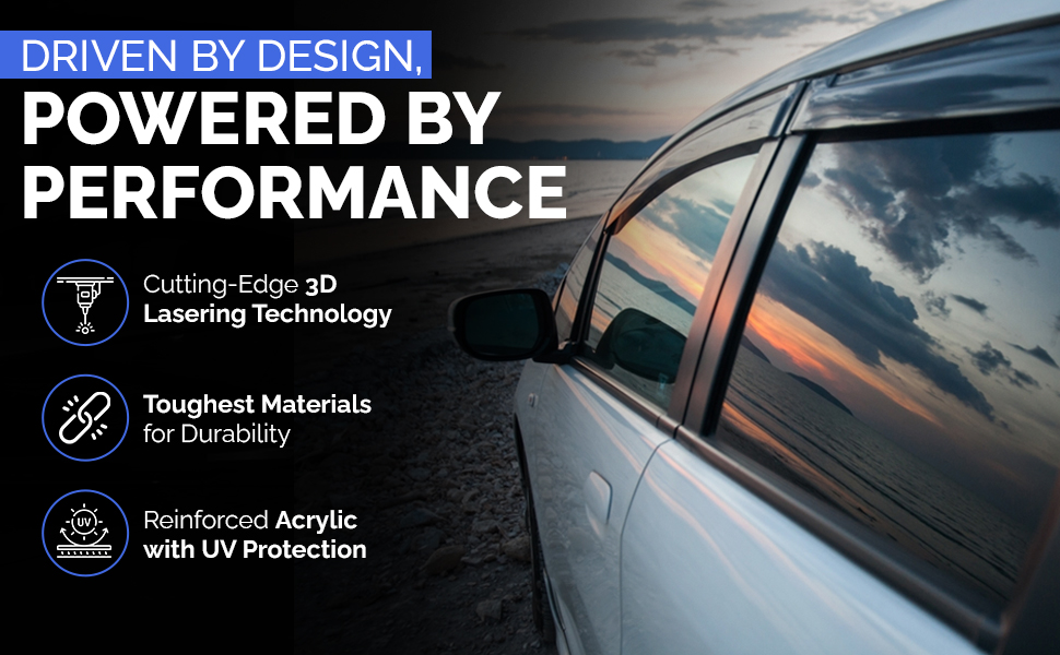 Wind deflectors engineered for comfort and performance.
