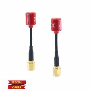 FOXEER FPV Antenna Lollipop V4 Super Mini RHCP Antenna 5.8G 2.5dBi SMA Male and Female RP-SMA Male for RC Drone FPV Racing Quadcopeter Multicopter TX/RX (2pcs