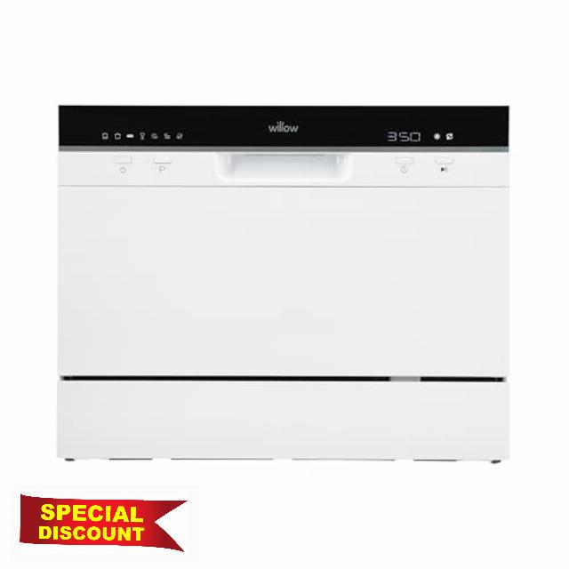 Willow WTTD6W 55cm Tabletop Dishwasher with 6 Place Settings
