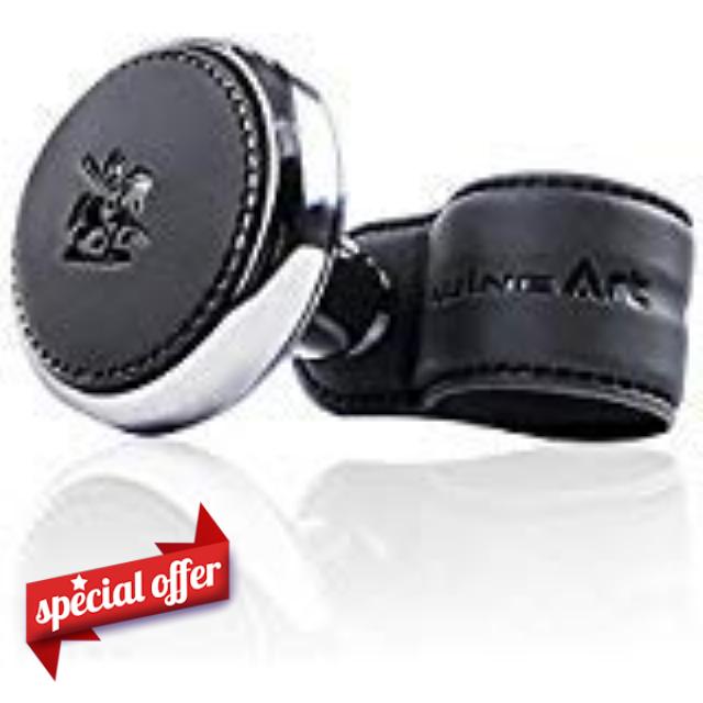 Leather Power Handle Knob Handle Steering Wheel Car Accessories BLACKSUIT (Black)
