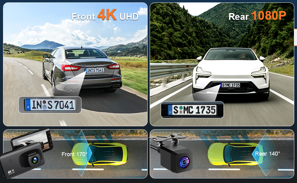 dash cam front and rear wireless