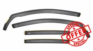 ISPEED Wind Deflectors For HYUNDAI SANTA FE MK3 2012-2018 SUV 4pc - Keep Your Car Ventilated In Rain - Reduce Wind Turbulence - Tinted In-Channel Type