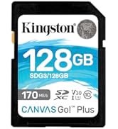 Kingston Canvas React Plus 128GB SDXC Memory Card UHS-II 300R/260W U3 V90 for Full HD/4K/8K - SDR...