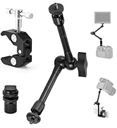 TARION Flexible Phone Tripod Stand - Mini Desk Tripod Stand with Hidden Phone Clamp 1/4