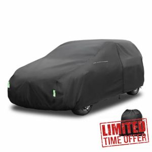 X AUTOHAUX SUV Car Cover Fit for SUV Length 182"-190" Car Cover Waterproof All Weather with Mirror Pockets for Sun Rain Snow Dust UV Protectio