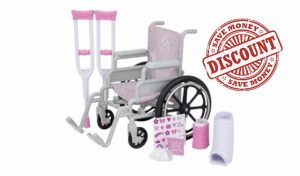Dolls Wheelchair and Crutches Playset