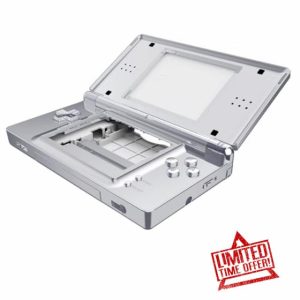 eXtremeRate Chrome Silver Replacement Full Housing Shell for Nintendo DS Lite