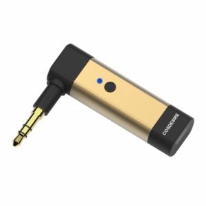 COSDESIRE Wireless Aluminum Bluetooth 5.3 Transmitter Adapter with 3.5mm Male Jack and Double Links for TV