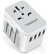 Universal Adapter, TESSAN Worldwide Travel Plug Adaptor with 2 USB A and 3 USB C Ports, Internati...