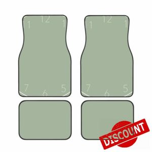 Sage Green Colour Car Front and Rear Floor Mats