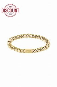 BOSS Jewelry Men's CHAIN FOR HIM Collection Chain Bracelet Yellow gold - 1580403M