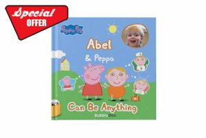 Personalised Story Book for Children by BubblyDoo - Peppa Pig Can Be Anything - for Kids Aged 1 to 6 Years Old - Personalized Book with Name and Photo - Peppa Pig Story Book for Childre