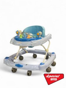 RYDR Baby Walker Bouncer First Steps Push Along Activity Music Ride On Car Melody UK (Blue)