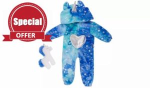 DesignaFriend Fly Away Unicorn All In One Outfit (Doll Sold Separately)