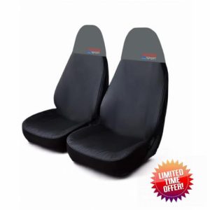 2 x Universal Car Seat Cover | Car Seat Protector | Car Seat Covers | Van Seat Covers | Front Pair | Waterproof Car Seat Cover | Car Seat Covers Front | Action Sport | Grey