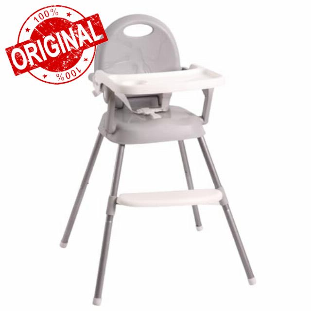 Adjustable Baby Highchair - Infant High Feeding Seat Converts to Toddler Table Chair (Grey)