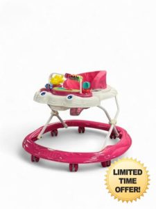 RYDR Baby Walker/Rocker Bouncer First Steps Push Along Activity Music Ride On Car UK (Pink)