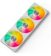 upHere gaming U3KC3 ARGB All-in-One PC Fan, 4-Pin PWM ARGB 3x120mm Case Fan, High Performance Coo...