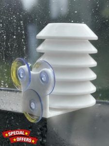 Smart outdoor temperature & humidity sensor Zigbee - easy fit with suction cups