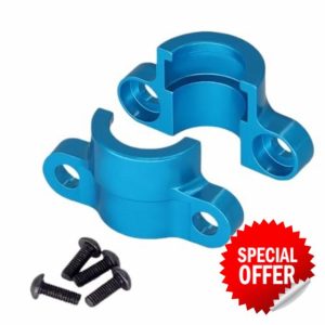 For Tamiya For TT-02 RC Car Upgrade Parts 1/10 Accessories 2pcs Metal Central Drive Shaft Cover Dogbone Fixed Mount Accessories RC Car Parts(Blue)