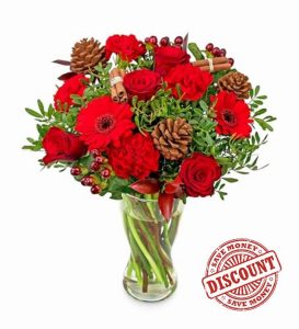 Christmas Bouquet - Bouquet of Flowers - Christmas Flowers - Fresh Flowers - Ocassional Flowers - Christmas Treat - Flowers - Gifts - Festivity Bouque