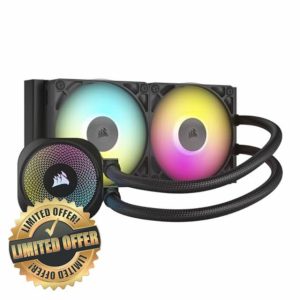 Corsair iCUE LINK TITAN 240 RX RGB Liquid CPU Cooler – 240mm AIO – 2x RX120 RGB Fans Included – Fits Intel LGA 1851/1700