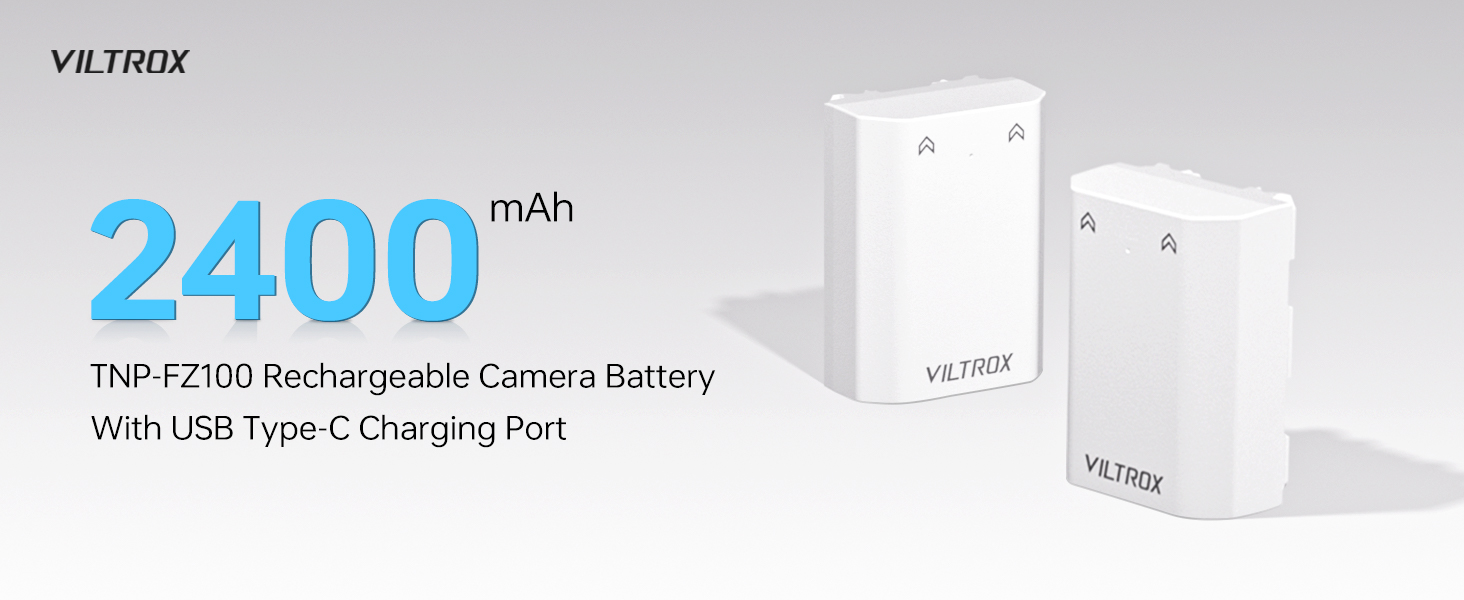 VILTROX NP-FZ100 Replacement Battery 2400mAh