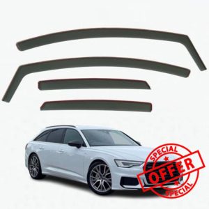 Set Of 4 Wind Deflectors Compatible with AUDI A6 S6 RS6 Avant 5-door Estate/Allroad 2019 2020 2021 2022 2023 2024 Models.