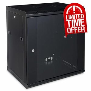 Platinum Enclosures 12u 600mm Deep Wall Mounted Data Cabinet 19 Inch Storage Rack for Home Office