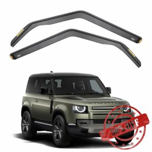 ISPEED Wind Deflectors for LAND ROVER DEFENDER 90 MK2 2020-2025 3 Door SUV 2pc Set - Keep Your Car Ventilated In Rain - Reduce Wind Turbulence - Tinted In-Channel Type